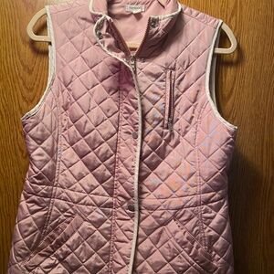 Women's Pink Quilted Westport Vest-Size M